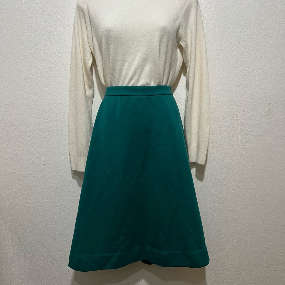 Elegant Teal A-Line Skirt